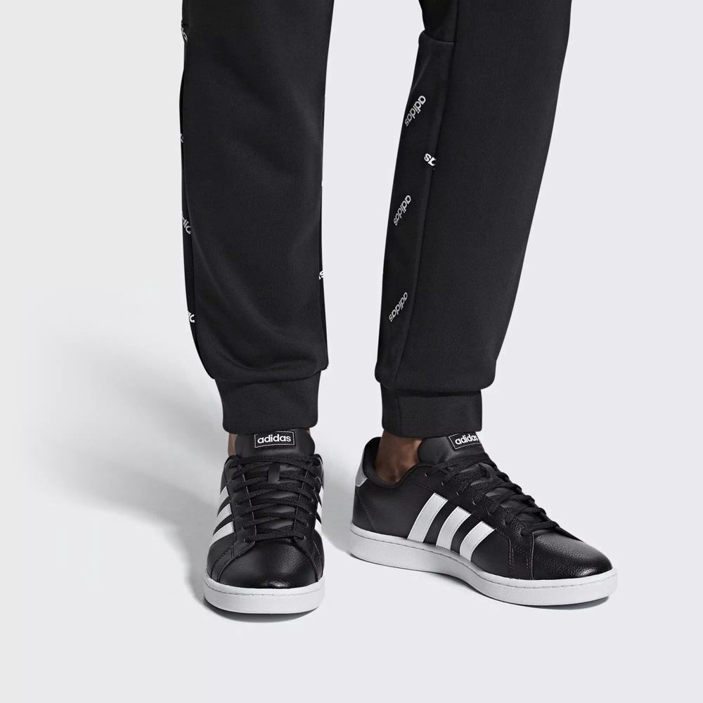 Adidas Grand Court Tenis Negros Para Hombre (MX-21395)